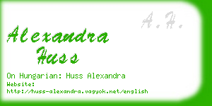 alexandra huss business card